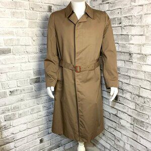Aquascutum of London Aqua 5 Single Breasted Belted Tan Trench Coat